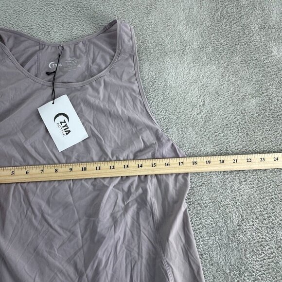 Zyia Active Womens Performance Tank Top M Nylon/Spandex Lavender Gray NWT 2476 - Picture 5 of 8